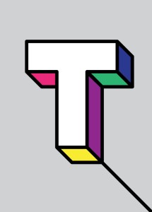 Plakat geometryczny 005 - Litera T.
