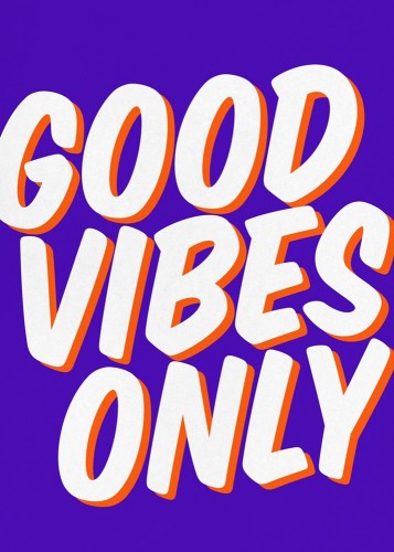 Plakat typograficzny - Good Vibes Only