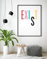 EXIST - plakat typograficzny