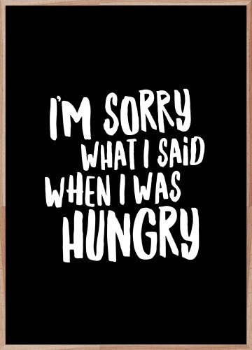 Plakat do kuchni - I'm sorry what I said when I was hungry.