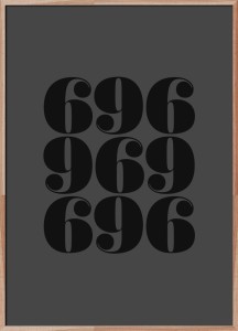 Sixty Nine - plakat typograficzny