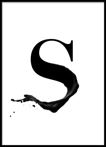 S Splash - plakat typograficzny
