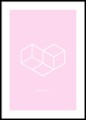 Geometric Love - plakat geometryczny