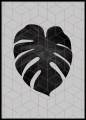 Monstera - plakat geometryczny
