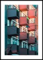 Wrocław - Balkony przy ul. Szewskiej. Fotografia architektury: Mateusz Gzik, plakat do mieszkania.​