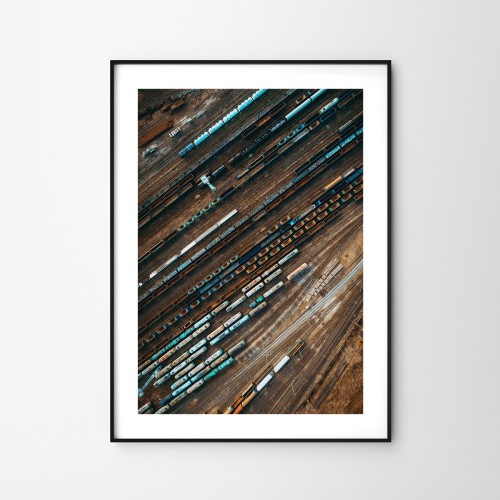 Mateusz Gzik - Railway V2 - ​Stacja kolejowa Wrocław Brochów. Fotografia, plakat do mieszkania, dekoracja na ścianę.