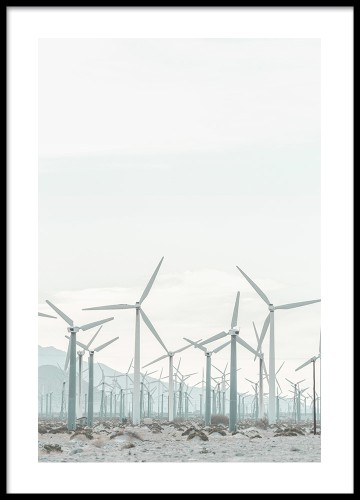 Palm Springs Windmills - fotografia, plakat do mieszkania.