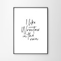 Plakat typograficzny "I Like Wrocław In The Rain" - grafika do mieszkania, dekoracja na ścianę.
