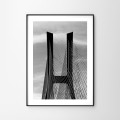 Wrocław - Most Rędziński. Fotografia architektury, plakat. Autor: Mateusz Gzik. Plakat do mieszkania.