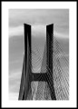 Wrocław - Most Rędziński. Fotografia architektury, plakat. Autor: Mateusz Gzik. Plakat do mieszkania.