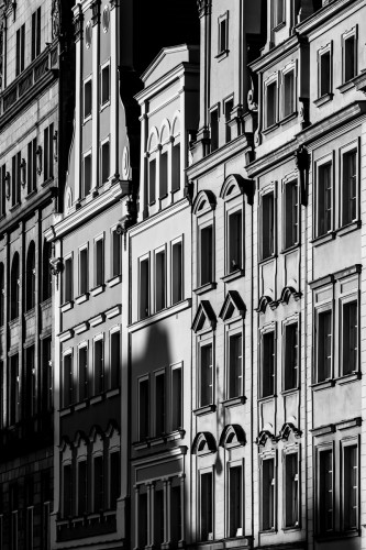 Wrocław - Rynek. Fotografia architektury, kamienice. Plakat do mieszkania.