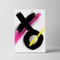 XO abstrakcja - obraz na płótnie (canvas art) do mieszkania.