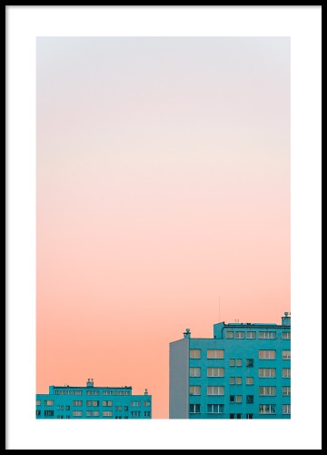 Wrocław, bloki przy ślężnej. Fotografia: Mateusz Gzik. Plakat na ścianę. 