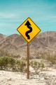 Plakat roadsign -  fotografia Joshua Tree Park, Kalifornia. 