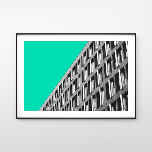 Warszawa - architektura, city pattern, fotografia autorska. Plakat do mieszkania. 