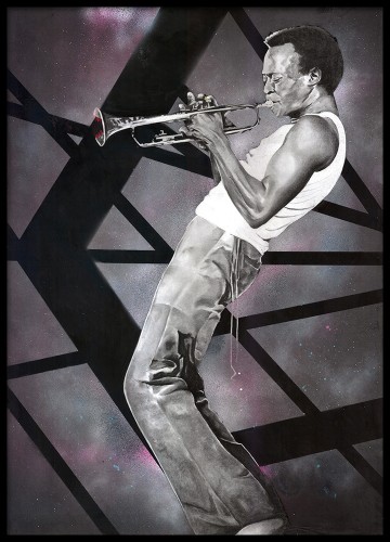 Karolina Klimczak - Miles Davis. Plakat do wnętrza. 