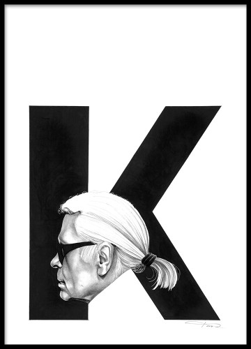 Plakat Karl Lagerfeld. Autorska grafika do wystroju wnętrz.