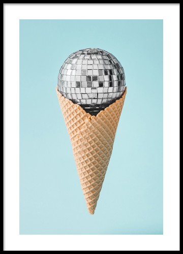 Fotografia. Plakat do kuchni. Lody o smaku disco. 