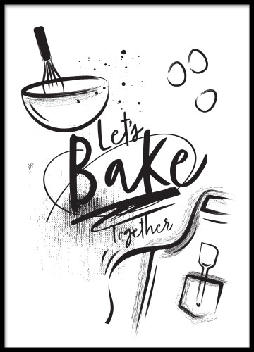 Let's bake together - plakat do kuchni. 