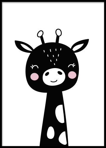 Żyrafa - ilustracja dla dzieci. Plakat do mieszkania. 