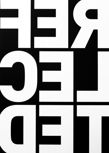 Plakat typograficzny 'REFLECTED'