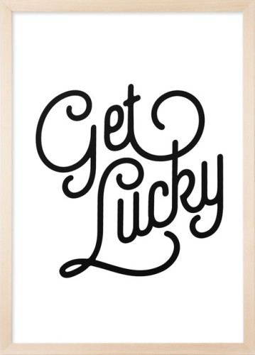 Plakat typograficzny - get lucky