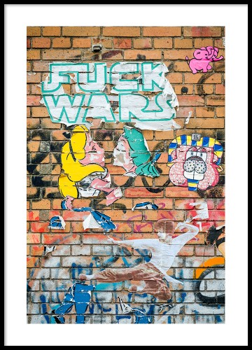 Berlin - Street Collage. Plakat z muralem.