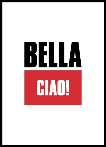 Plakat Bella Ciao - La Casa De Papel