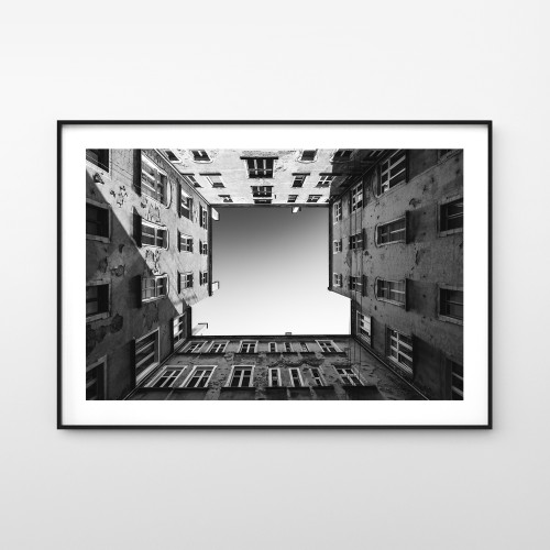 Plakat Wrocław Looking Up, Fotografia architektury, kamienice