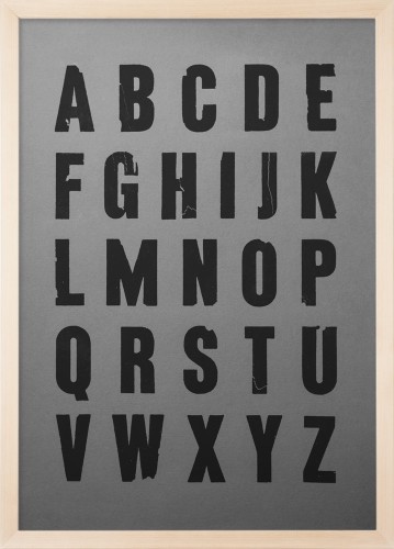Plakat typograficzny - vintage alfabet.