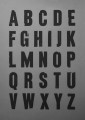 Plakat typograficzny - vintage alfabet.