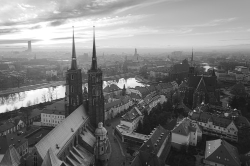 Plakat Wrocław - Katedra - Ostrów Tumski No. 0581.  Autorska fotografia architektury.