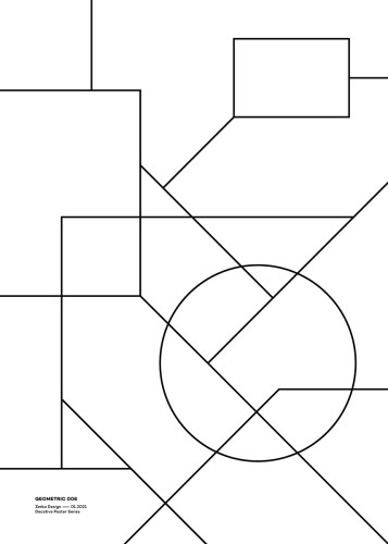 Plakat geometryczny. Geometria 008. Motyw geometryczny. Minimalizm. Grafika.