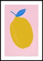 Plakat do kuchni No.27 - Cytryny, minimalistyczna grafika, plakat w stylu skandynawskim