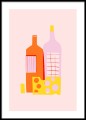 Plakat do kuchni No.44 - Wino V3, wine, minimalistyczna grafika, plakat w stylu skandynawskim