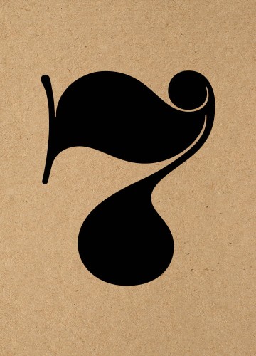 Plakat typograficzny - cyfra 7.