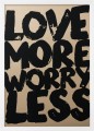 Plakat typograficzny 'Love More Worry Less'