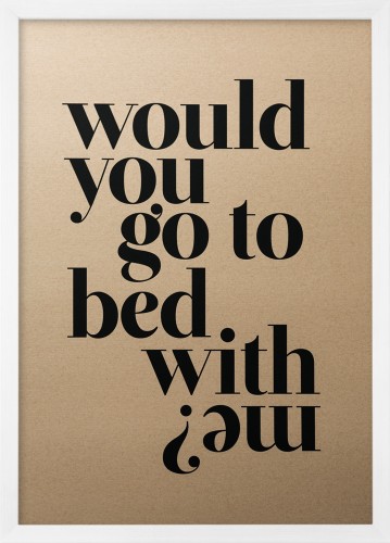 Typograficzny plakat do sypialni.