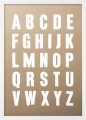 Plakat typograficzny - vintage alfabet.