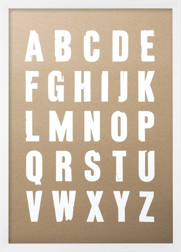 Plakat typograficzny - vintage alfabet.