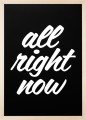 Plakat typograficzny All Right Now.