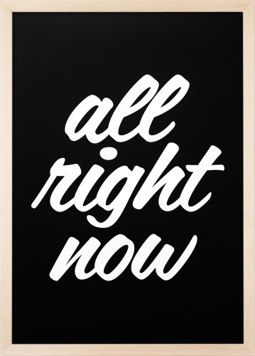 Plakat typograficzny All Right Now.